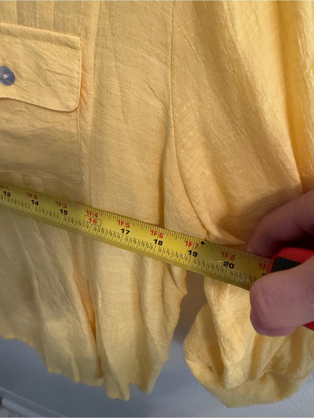 Ruby Rd. Bright Yellow Button-Placket Tunic Top - Picture 2 of 6